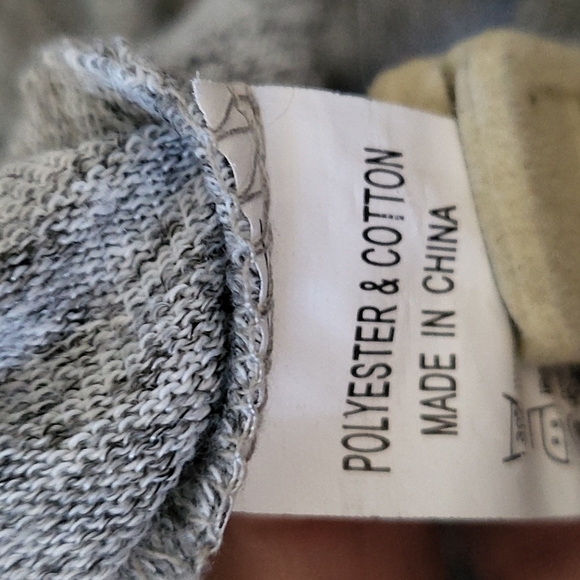 Suimiki heather gray tunic with striped sleeves and banded hem - Picture 10 of 10